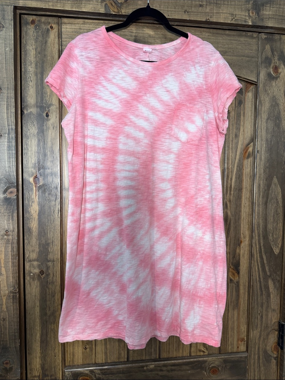 GAP Pink and White Tie-Dye Midi Dress